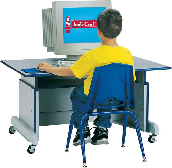 Computer Tables - Jonti-Craft 0345JC180 Computer Table - Black