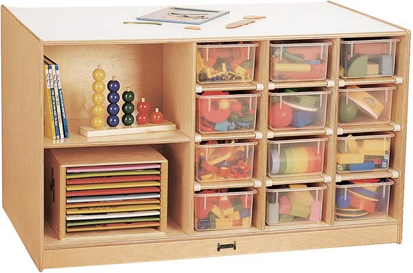 JontiCraft 0441TK Thriftykydz Mobile Storage Island Without Trays