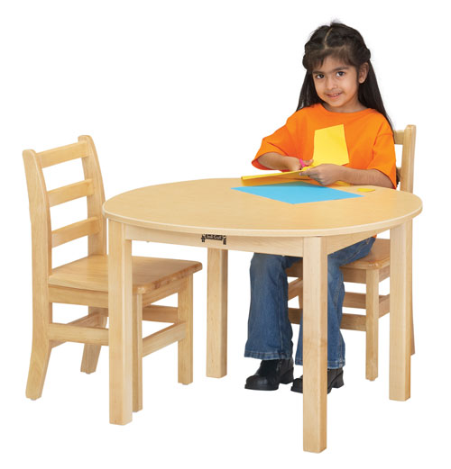 Craft Table - Jonti-Craft 56724JC MULTI-PURPOSE ROUND TABLE - 24 INCH HIGH - MAPLE