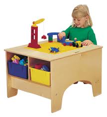57459jc Kydz Building Table - Duplo Compatible With Colored Tubs