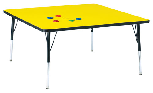 Oak Tables - Jonti-Craft 6418JCT210 KYDZ ACTIVITY TABLE - SQUARE - 48 INCH X 48 INCH 11 INCH - 15 INCH HT - OAK