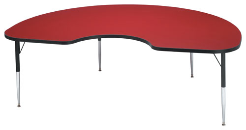 Craft Tables - Jonti-Craft 6423JCT183 KYDZ ACTIVITY TABLE - KIDNEY - 48 INCH X 72 INCH 11 INCH - 15 INCH HT - BLUE