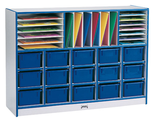 JontiCraft 0416JCWW008 SECTIONAL MOBILE CUBBIE With trays RED