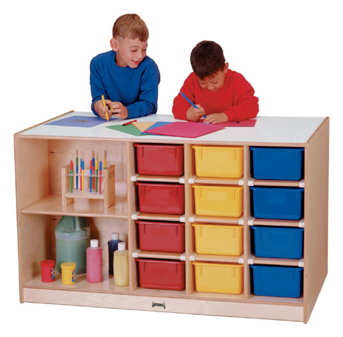 0440jc Mobile Storage Island With Colored Trays