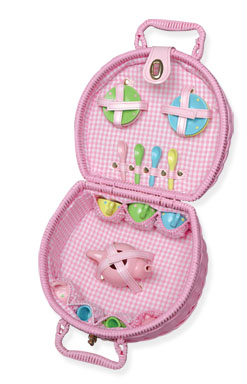 Doll Sale - Kid Kraft Lil Doll Tea Set With Pink Basket 64601