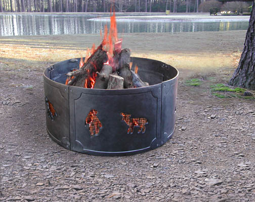 Landmann 28326 Wildlife Cast Iron Black Fire RingBig Sky Fire Ring  Wildlife