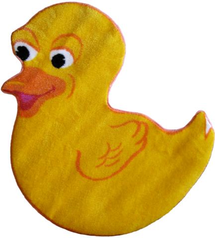 LA Rug FTS-061 3131 Fun Time Shape Rubber Ducky High Pile Rug - 31 x 31 Inch