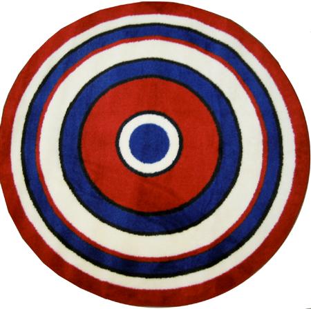 La Rug Fts-150 51rd Fun Time Shape Concentric 2 High Pile Rug - 51 Inch Round