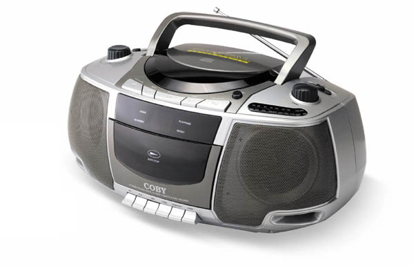 Coby CXCD248 PORTABLE CD/RADIO/STEREO CASSETTE PLAYER/RECORDER