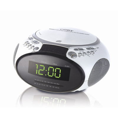 Coby CDRA145 CD PLAYER with DUAL ALARM CLOCK and AM/FM STEREO RADIO
