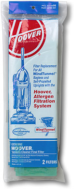 Hoover 40110006 Wind Tunnel Bagless Upright Exhaust Filter - 2 Pack