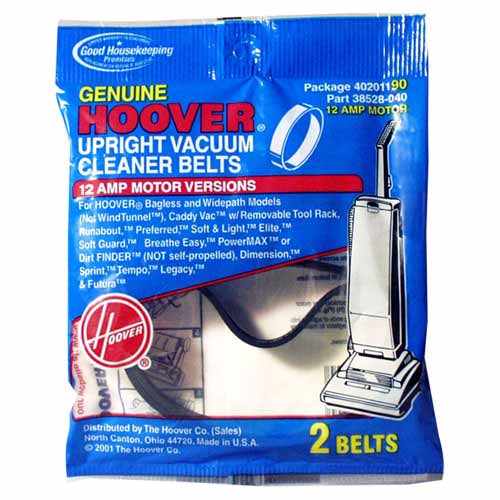 Hoover 40201190 Replacement Belts for Commercial Lightweight Upright Vacuums 2 per Pack