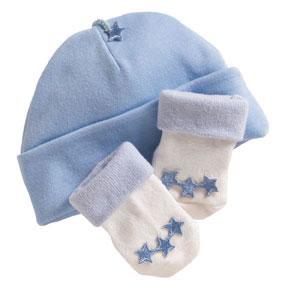 Lee Middleton Dolls 1905 Blue Hat and Sock set