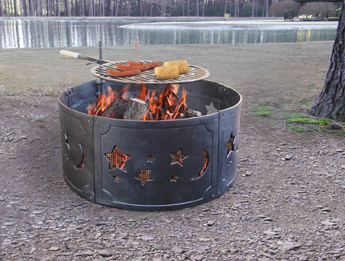 Landmann 28325 Star and Moon Cast Iron Black Fire Ring