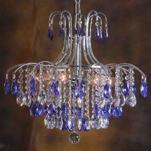 Lumax 000420C 6L Chrome Egyptian Empire Color Crystals Chandelier