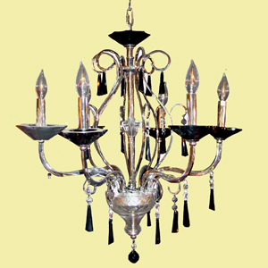 Lumax 001023C 6L Chrome Egyptian Empire Color Crystals Chandelier