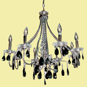 Lumax 022330C 8L Chrome Egyptian Empire Color Crystals Chandelier