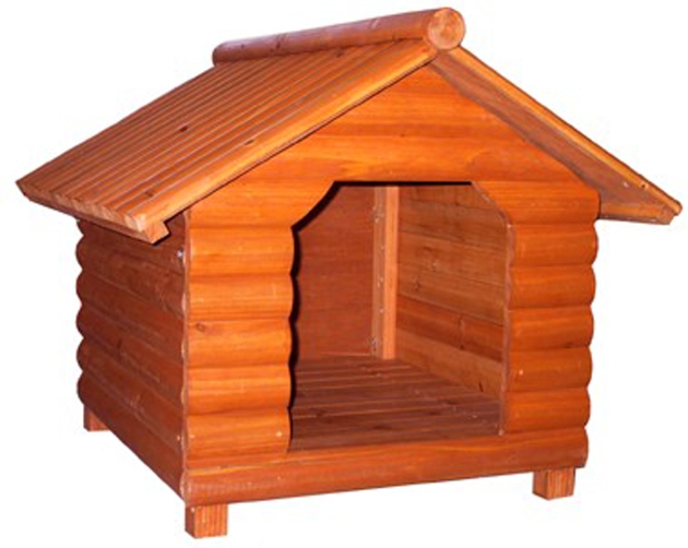 Merry EM001H Medium Log Home Wood Pet House