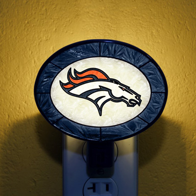 Memory NFL-DBR-246 Art-Glass Nightlight-Broncos