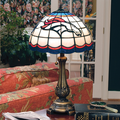 Memory NFL-DBR-500 Tiffany Table Lamp-Broncos