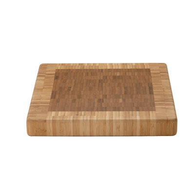MIU France 90065 End Grain Bamboo Cutting Board: 11 Inch Square X 1.5 Inch