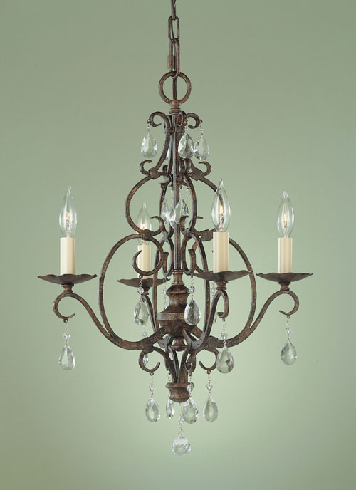 Murray Feiss F1904/4MBZ Chateau Collection Mocha Bronze 4 Light Chandelier