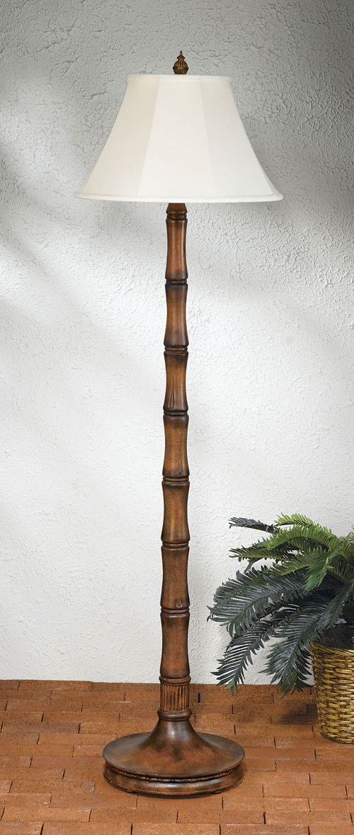 Antique Floor Lamps - Murray Feiss ODFL4262ABA The Montserrat Collection Antique Bamboo Outdoor Floor Lamp