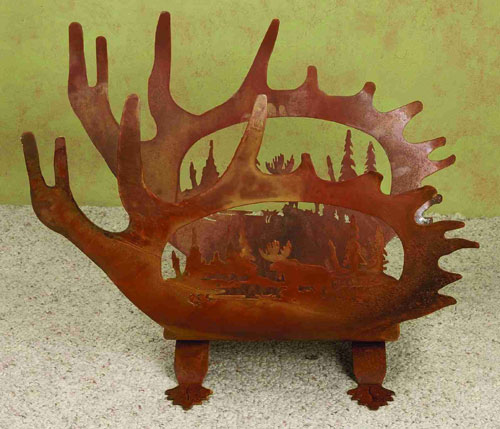 Antler Lamp - Meyda Tiffany 32342 17 Inch H X 22 Inch L X 16 Inch W Moose Antler Firewood Rack