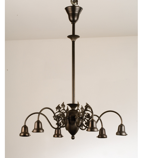101916 27 Inch W 6 Arm Early Electric Chandelier