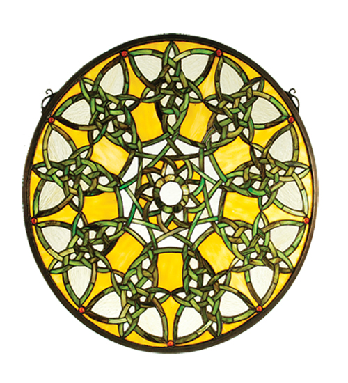 Meyda Tiffany 51531 20 Inch W X 20 Inch H Knotwork Trance Medallion Window