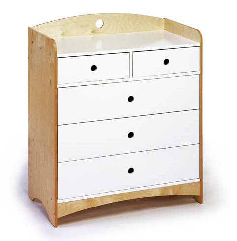 Offi CR40 Bebe 2 Dresser with 5 Drawers by Offi