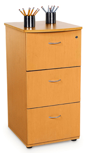 OFM 55505-CHY Venice Three Drawer File with Lock - Cherry and Silver OFM 55505-CHY Venice Three Drawer File with Lock - Cherry and Silver