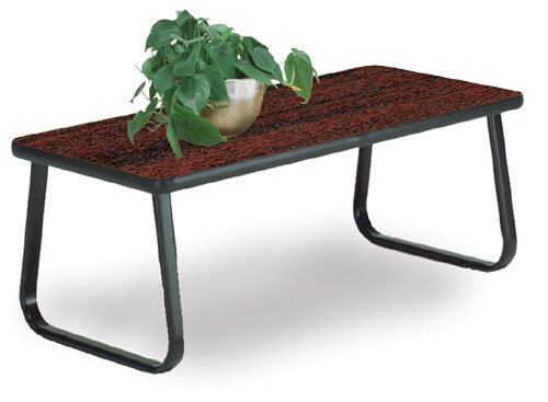 Cocktail Tables - OFM TABLE2040-MAHOGANY Cocktail Table - Sled Base - Mahogany
