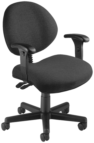 241-aa-203 24 Hour Computer Task Chair With Arms - Charcoal