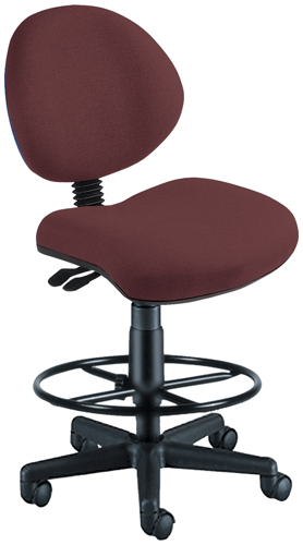 OFM 241DK201 24 Hour Computer Task Chair with Drafting Kit Burgundy