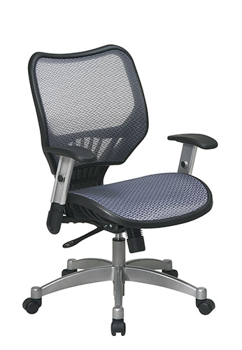 Air Chair - Office Star 16-66655R Space Executive Mid Back Chair With Light Air Grid Seat And Back