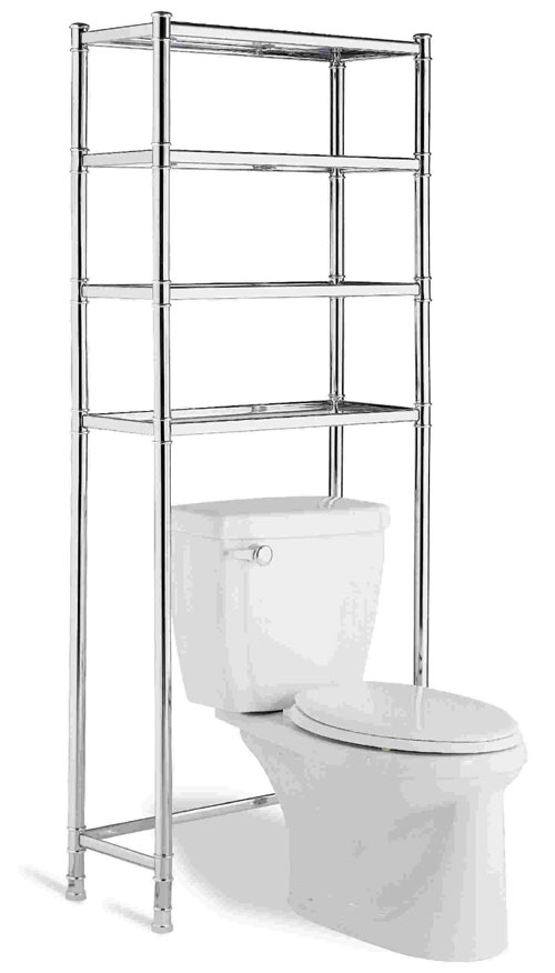 Bathroom Shelf - Organize It All 16731-1 Hudson 4 Shelf Spacesaver