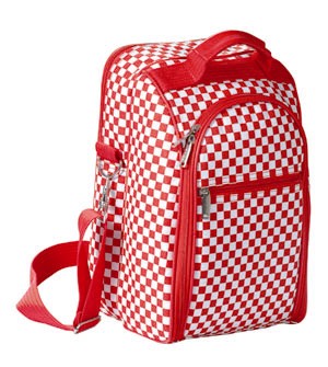 Wine Gifts - Picnic Gift 2205 Gingam Collection-Two Person Wine And Cheese Tote - Red Checkered