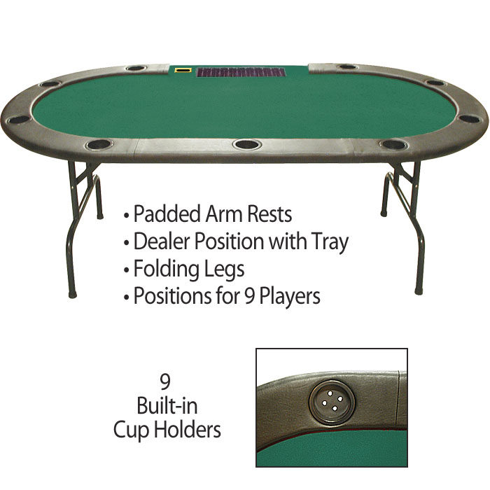 96 Inch Hold em Table with Dealer Position