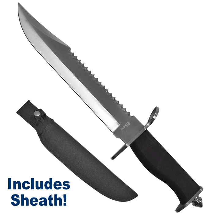 Poker 25L100MJ 15"Jungle Master Hunting Knife with Fixed Blade
