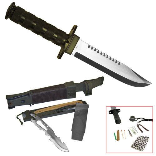 Jungle King 14 Inch Hunting Knife with Nylon Sheath