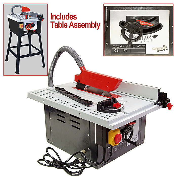 GreenPowerT 10 inch Table Saw with Stand