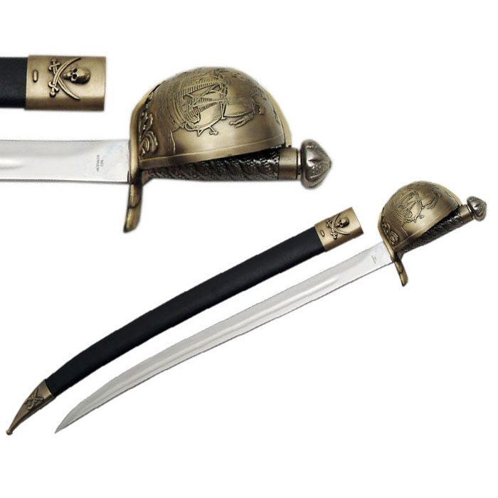Pirate Sword with Engraved Handle