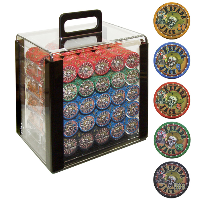 1000 10g Nevada Jacks Poker Chips in Acrylic... by Poker