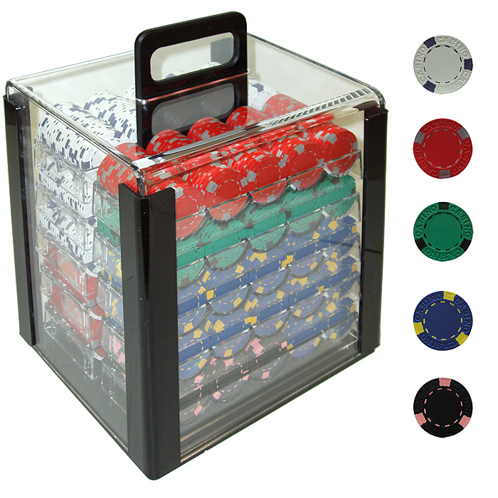 1000 13 Gram Pro Clay Casino Poker Chips in... by Poker