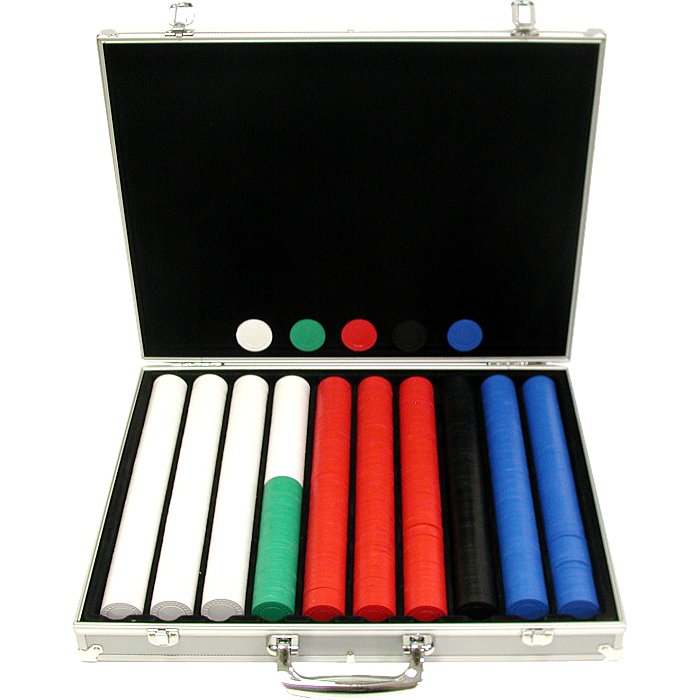 1000 Super Diamond Chips in ALUM Case