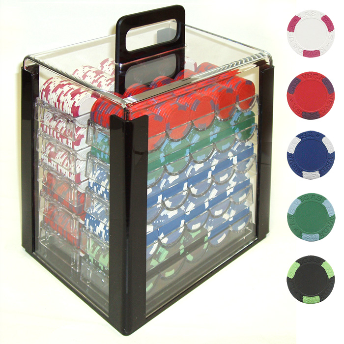 1000 Las Vegas EDGE SPOT NEXGENT Chips in Acrylic... by Poker