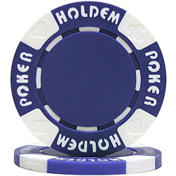 100 Suit Holdem Poker Chips - Blue by Poker