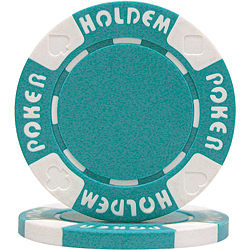 100 Suit Holdem Poker Chips - Light Blue by Poker
