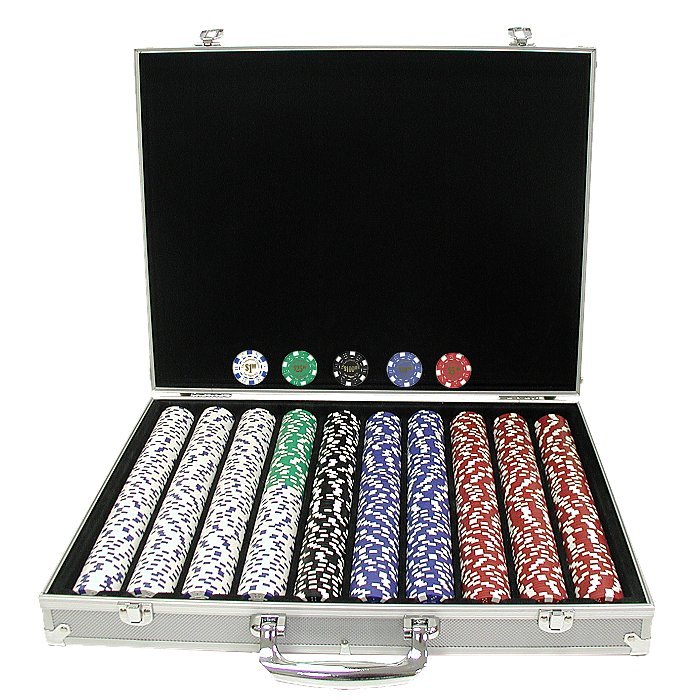 1000 Landmark Casino 11.5 Gram Poker Chips with in ALUM Case
